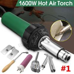 1080W 1600W Hot Air Torch Gas Heat Gun Plastic Welding Welder + Nozzle Roller