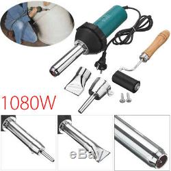 1080W 1600W Hot Air Torch Gas Heat Gun Plastic Welding Welder + Nozzle Roller