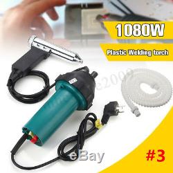 1080W 1600W Hot Air Torch Gas Heat Gun Plastic Welding Welder + Nozzle Roller