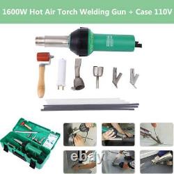 110V 1600W Hot Air Torch Heat Gun Set Plastic Welding Gun Welder Pistol+Case