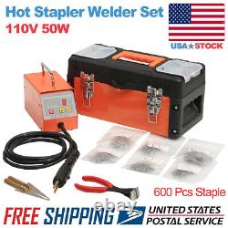 110V Car Bumper Body Plastic Repair Welder Set Hot Stapler Plastic Welding Gun