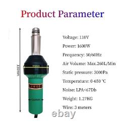 110V Hot Air Gun Welding Torch 1600W Heat Gun Plastic Welder Roofing Welder K