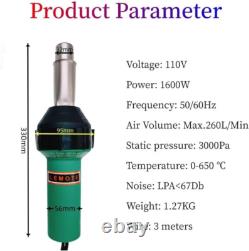 110V Hot Air Gun Welding Torch 1600W Heat Gun Plastic Welder Roofing Welder Kits