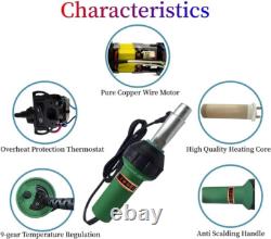 110V Hot Air Gun Welding Torch 1600W Heat Gun Plastic Welder Roofing Welder Kits