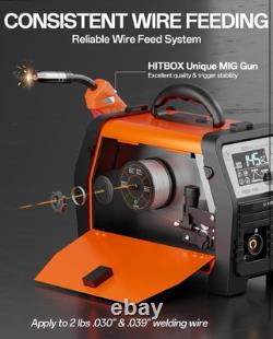 150Amp MIG Welder 4IN1 Gasless MMA Lift TIG Spool Gun LED Screen Welding Machine