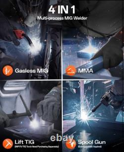 150Amp MIG Welder 4IN1 Gasless MMA Lift TIG Spool Gun LED Screen Welding Machine