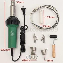 1600W 220V Hot Air Torch Plastic Welding Gun Heat Welder Pistol + Nozzles Roller