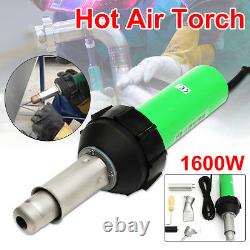 1600W 220V Plastic Welding Torch Welder Hot Air Gun + Tip Nozzle Roller