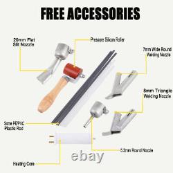 1600W Gun Heat Hot Air Plastic Welding Tool Kit Welder Tip Nozzle Rod