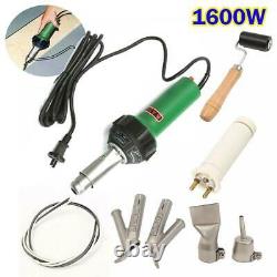 1600W Hot Air Gun Plastic Welder Welding Torch Heat Gun Nozzle Roller Pistol Kit