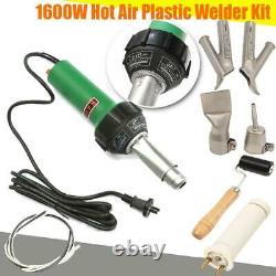 1600W Hot Air Gun Plastic Welder Welding Torch Heat Gun Nozzle Roller Pistol Kit