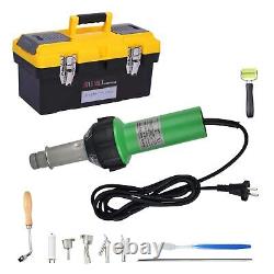 1600W Hot Air Gun Plastic Welding Torch Heat Welder Kit with Nozzles & Rod