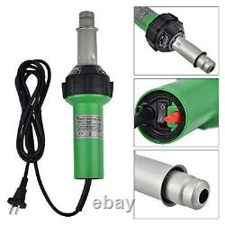 1600W Hot Air Gun Plastic Welding Torch Heat Welder Kit with Nozzles & Rod