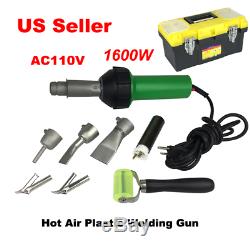 1600W Hot Air Plastic Welding Gun 110V Pistol Welder Heat Gun Torch Kit