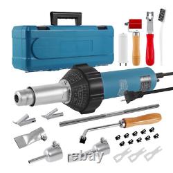 1600W Hot Air Plastic Welding Gun Kit PE/PVC Heating Torch Gun Welder Toolbox