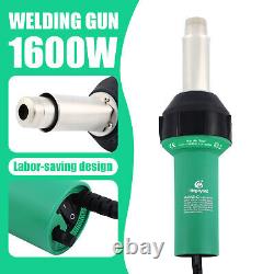 1600W Plastic Hot Air Welder Heating Gun Pistol Welding Tool Kit with 4 Nozzle