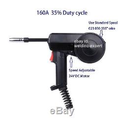 160A MIG Spool Gun Mig Gun Head Speed Adjust 24V DC Wire Feed Aluminum Welder