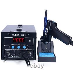 2 in 1 Rework Desoldering Soldering Iron Station Kit Hot Air Gun Welding Tool