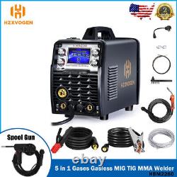 200A 5 in 1 MIG Welder+Spool Gun MIG ARC TIG 110V/ 220V Aluminum Welding Machine