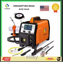 200A Aluminum MIG Welder &Tig Gun, 110V/ 220V Welding Machine TIG/MMA Gasless/Gas