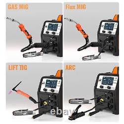 200A Aluminum MIG Welder+Tig Gun 110V/ 220V Welding Machine TIG/MMA Gasless/Gas