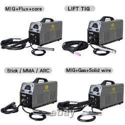 200A MIG Welder TIG MMA Gas Gasless Welding Machine Aluminum 110/220V WithTIG GUN