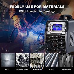 200A MIG Welder&Tig Gun Gas/Gasless 110/220V Lift TIG/Stick IGBT Welding Machine