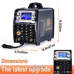 200A MIG Welder&Tig Gun Gas/Gasless 110/220V Lift TIG/Stick IGBT Welding Machine