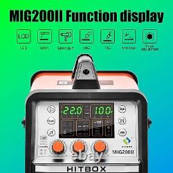 200Amp Aluminum MIG Welder 110V/220V 6IN1 MIG TIG MMA Spool Gun Gas Gasless Weld