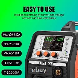 200Amp Aluminum MIG Welder 110V/220V 6IN1 MIG TIG MMA Spool Gun Gas Gasless Weld