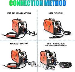 200Amp Aluminum MIG Welder 110V/220V 6IN1 MIG TIG MMA Spool Gun Gas Gasless Weld