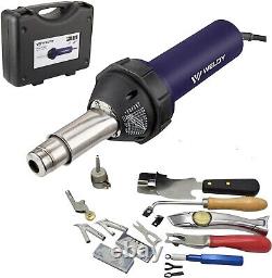 220V Weldy Professional 1600W Hot Air Torch Kits Plastic Heat Welding Gun Welder