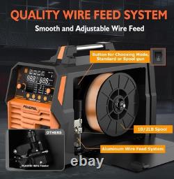 250A MIG Welder, 6 in 1 Gas MIG/Gasless Flux Core/Stick/Lift TIG/Spot Welding/Spo