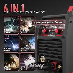 250Amp 220V Digital MIG/Pulsed/Flux/Spool Gun/Lift TIG/Stick 6-In-1 AL -Welder