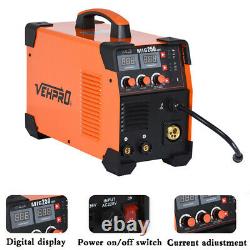 3-IN-1 MIG 200A Inverter DC Welder MMA TIG Gas Gasless Arc Spool Gun Welding US