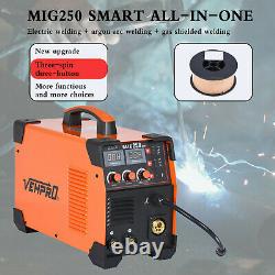 3-IN-1 MIG 200A Inverter DC Welder MMA TIG Gas Gasless Arc Spool Gun Welding US