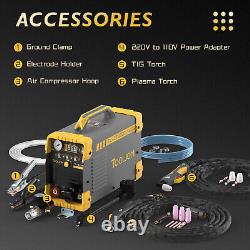 3 in 1 CUT/TIG/STICK Welder, 50amp Plasma Cutter, 200amp TIG&MMA Welding Machine