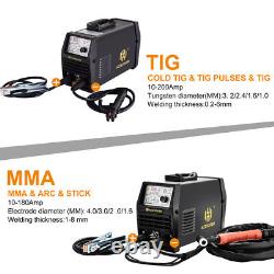 4 IN 1 Gas TIG Welder 200A ARC TIG MMA Welding Machine With TIG17 Welding Gun