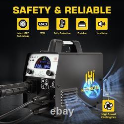 4 in 1 MIG Welder, 200Amp Gas/Gasless TIG MMA Welding Machine& Tig Gun, 110V 220V