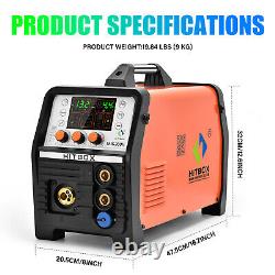 5 in1 MIG Welder Aluminum 200A Gas Gasless MIG TIG ARC Welding Machine Spool Gun