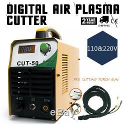 50A Air Plasma Cutter Welder Cutting Machine 110/220V DC Inverter With Free Gun