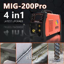 5in1 Aluminum 200A MIG Welder With Spool Gun Gas Gasless TIG MMA Welding Machine