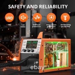 6IN1 Compact MIG Welder withTIG Gun, Gas/Gasless MIG /Lift-TIG/MMA/Spool Gun, 250A