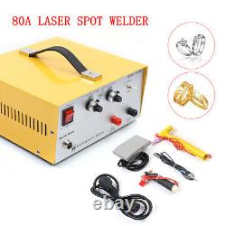 80A Laser Spot Welder Machine Handheld Welding Gun Gold Silver Welding Tool Kit