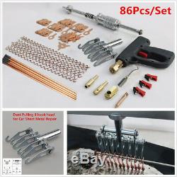 86Pcs Dent Repair Puller Kit Car Tools Hand Body Spot Welder Gun Welding Machine