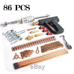 86Pcs Stud Welder Dent Puller Kit Spot Welding Gun Switch Pulling Repair Tools