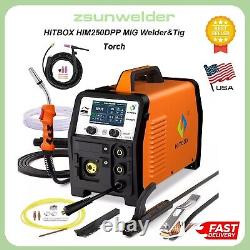 Aluminum MIG Welder 110V 220V 200Amp Welding Machine TIG/MMA Gasless/Gas+Tig Gun