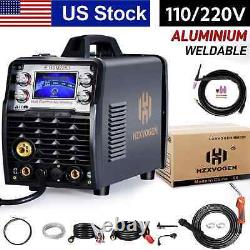 Aluminum MIG Welder 200A 110V 220V Gas Gasless MIG MMA TIG Welding Machine +GUN