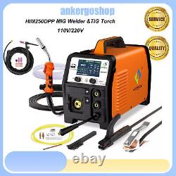 Aluminum MIG Welder+Tig Gun 110V 220V Welding Machine TIG/MMA Gasless/Gas 200Amp