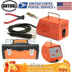 Car Bumper Body Plastic Repair Welder Kit 110V Hot Stapler Plastic Welding Gun